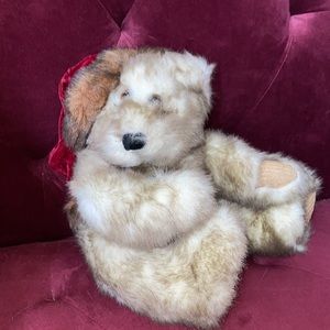 📌Tippy Teddy Soft Plush Teddy Bear with a dark red Santa Hat